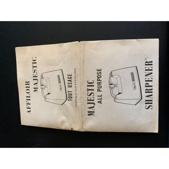 1970's Vintage Majestic All-Purpose Sharpener in Original Box w/ Instructions - Picture 6 of 9